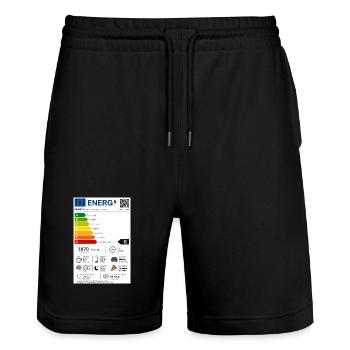 Energy - Stanley/Stella Unisex Bio Joggingshorts Trainer  - Schwarz - Vorne - Nik (191cm) & Marisol (170cm)