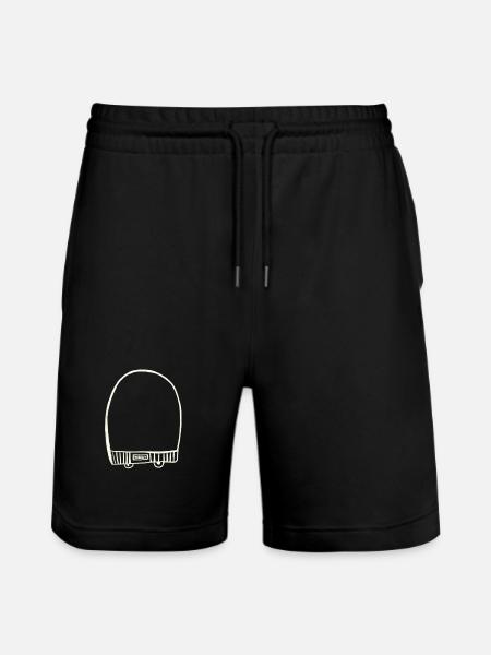 Weiße Kappe - Stanley/Stella Unisex Bio Joggingshorts Trainer - Schwarz