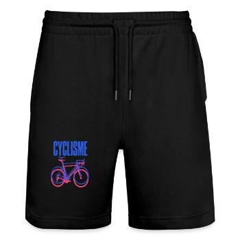 Cyclisme Néon Vélo Graphique - Short de jogging bio TRAINER Stanley/Stella unisexe - noir - Devant - Nik (191cm) & Marisol (170cm)