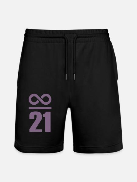 Infinite by 21 million Bitcoin - Stanley/Stella Trainer Unisex Organic Jogging Shorts - black