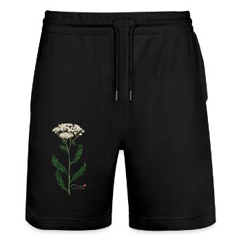 Yarrow - Stanley/Stella Trainer Unisex Organic Jogging Shorts - black - Front - Nik (191cm) & Marisol (170cm)