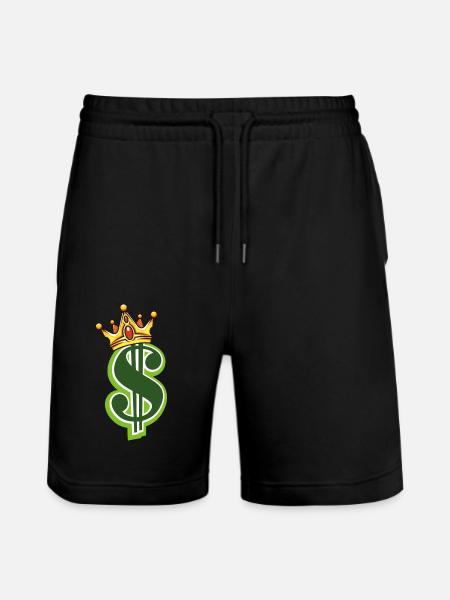 Money King - Stanley/Stella Trainer Unisex Organic Jogging Shorts - black