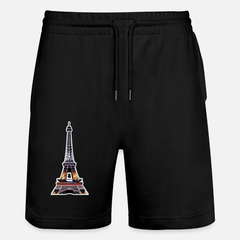 Eiffel tower #19 - Short de jogging bio TRAINER Stanley/Stella unisexe - noir