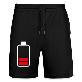 Batterie - Indication de la batterie - Short de jogging bio TRAINER Stanley/Stella unisexe - noir - Devant - Nik (191cm) & Marisol (170cm)