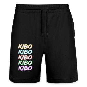 Gift for Kibo - Stanley/Stella Trainer Unisex Organic Jogging Shorts - black - Front - Nik (191cm) & Marisol (170cm)