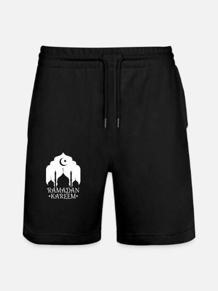Ramadan Kareem White - Stanley/Stella Trainer Unisex Organic Jogging Shorts - black