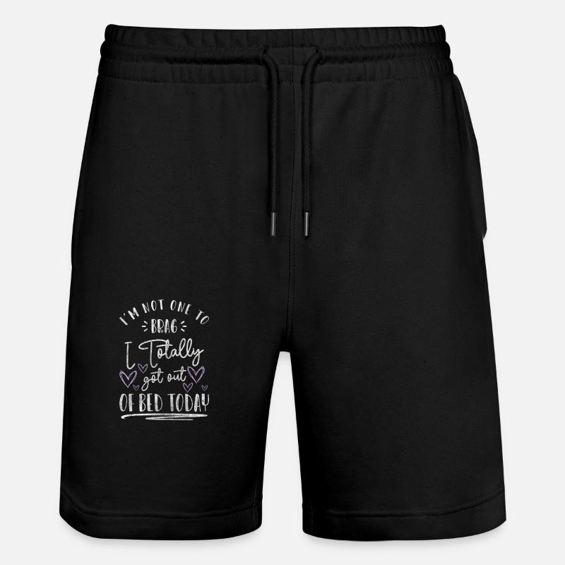 Sleep Late Riser Pajamas - Stanley/Stella Trainer Unisex Organic Jogging Shorts - black