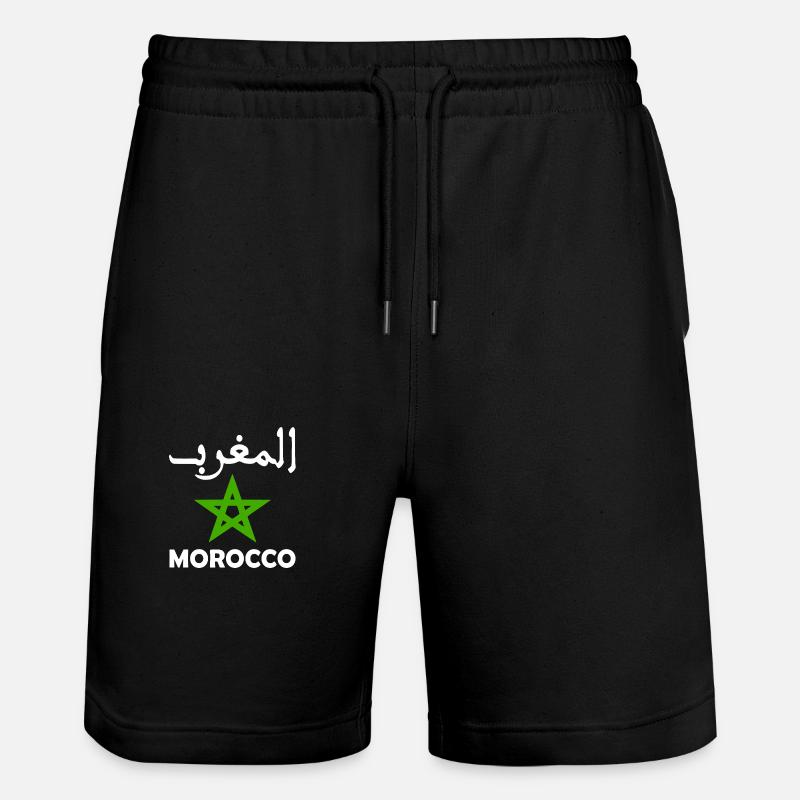 Marokko - Stanley/Stella Unisex Bio Joggingshorts Trainer  - Schwarz
