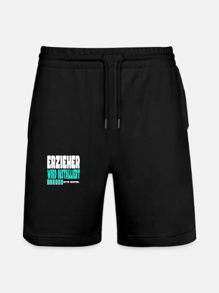 Erzieher wird installiert - Stanley/Stella Unisex Bio Joggingshorts Trainer - Schwarz