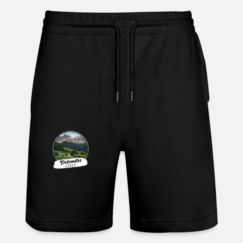 Dolomiten Italy Souvenir - Stanley/Stella Unisex Bio Joggingshorts Trainer  - Schwarz