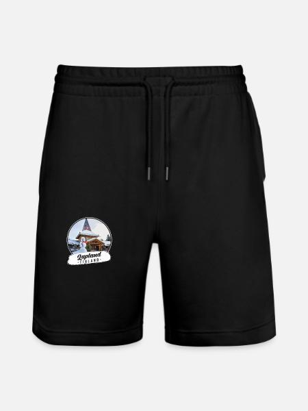 Lapland Finland Souvenir - Stanley/Stella Trainer Unisex Organic Jogging Shorts - black
