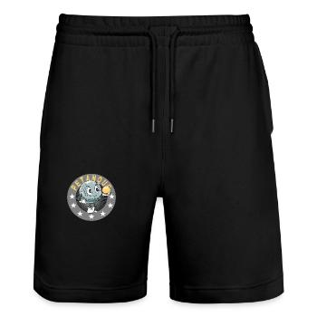 Petanque Petanque Geschenke für einen Petanque - Stanley/Stella Unisex Bio Joggingshorts Trainer  - Schwarz - Vorne - Nik (191cm) & Marisol (170cm)