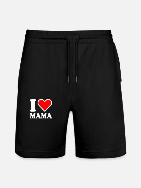 I love mama - Stanley/Stella Trainer Unisex Organic Jogging Shorts - black
