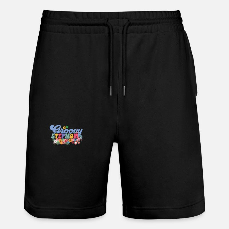 Groovy belle-mère plante plante fleurs - Short de jogging bio TRAINER Stanley/Stella unisexe - noir