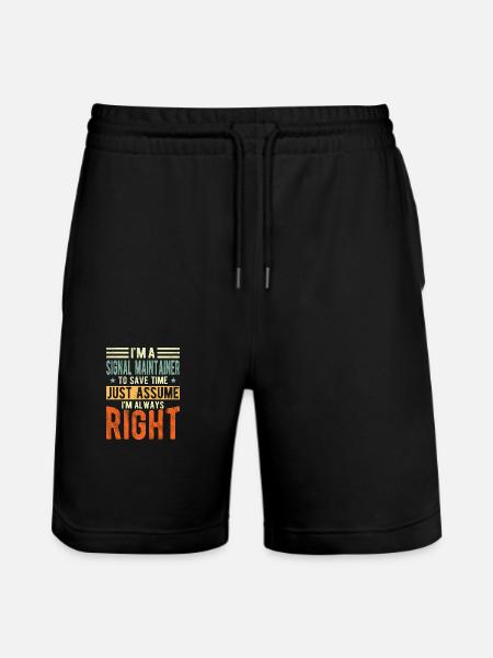 Signal Maintenance - Stanley/Stella Trainer Unisex Organic Jogging Shorts - black