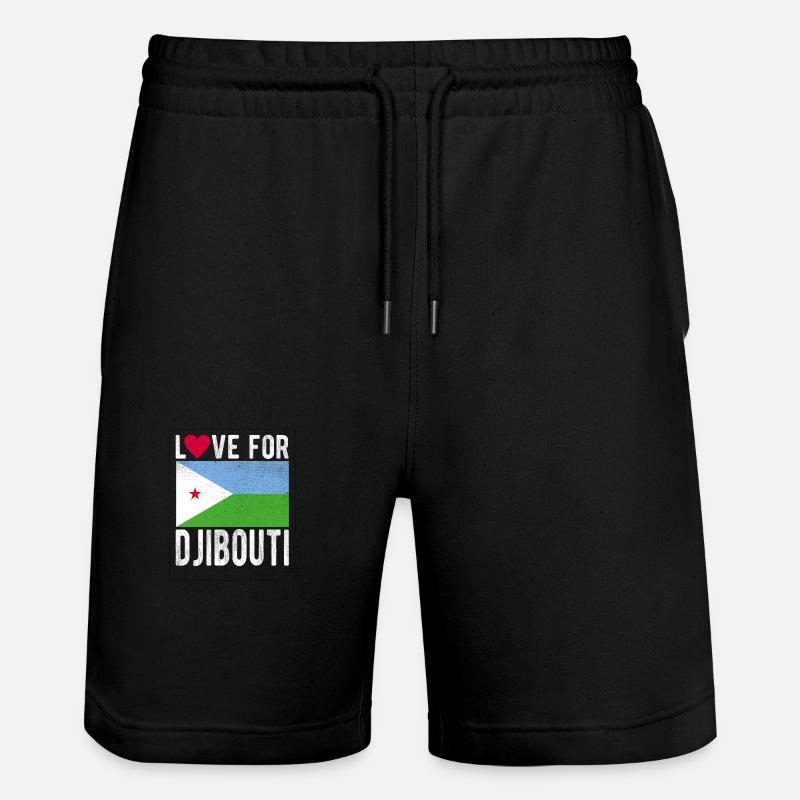 Dschibuti Souvenir - Stanley/Stella Unisex Bio Joggingshorts Trainer - Schwarz