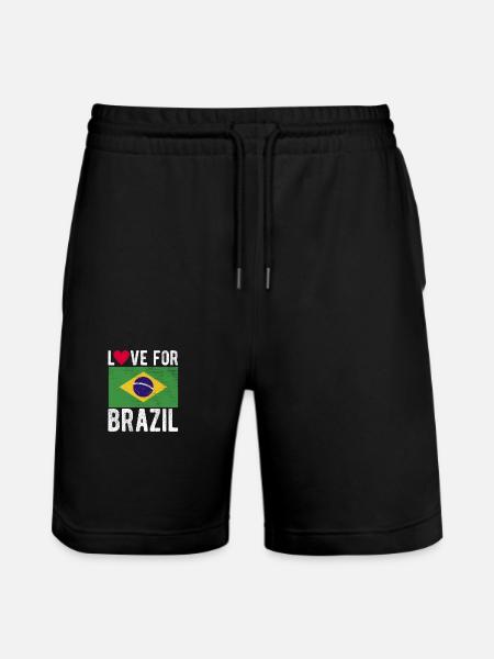 Brazil Souvenir - Stanley/Stella Trainer Unisex Organic Jogging Shorts - black