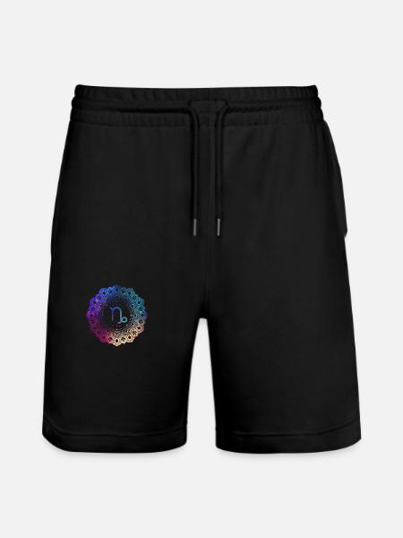 Steinbock Sternzeichen Symbol Mandla - Stanley/Stella Unisex Bio Joggingshorts Trainer  - Schwarz