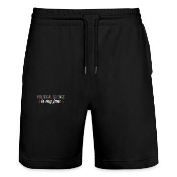La science politique est ma passion - Short de jogging bio TRAINER Stanley/Stella unisexe - noir - Devant - Nik (191cm) & Marisol (170cm)