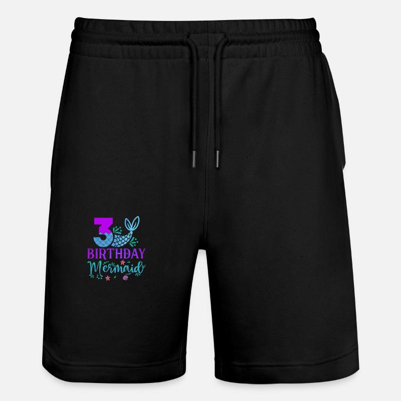 3ème anniversaire Sirène - Short de jogging bio TRAINER Stanley/Stella unisexe - noir