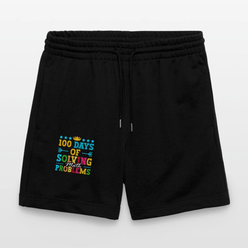 100 days to solve math problems Stanley/Stella Trainer Unisex Organic Jogging Shorts