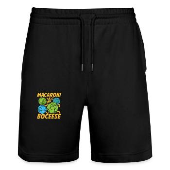 Petanque Petanque Boccia Bocce Boule für einen - Stanley/Stella Unisex Bio Joggingshorts Trainer  - Schwarz - Vorne - Nik (191cm) & Marisol (170cm)