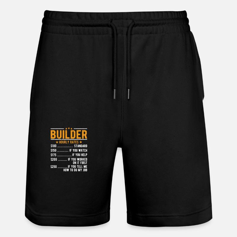 Client hourly wage - Stanley/Stella Trainer Unisex Organic Jogging Shorts - black