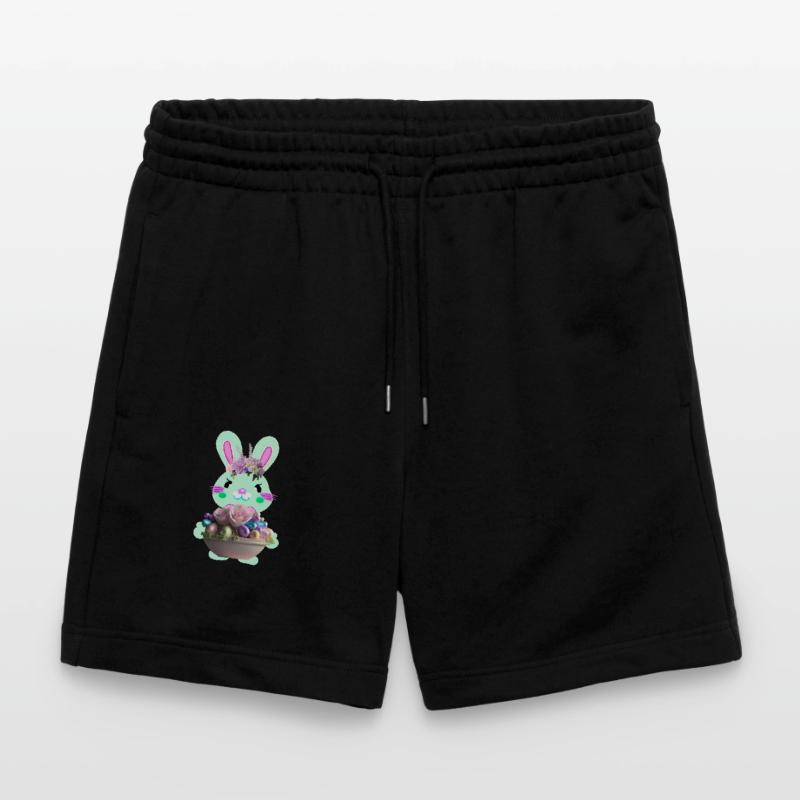 cute Easter bunny with Easter eggs Stanley/Stella Trainer Unisex Organic Jogging Shorts