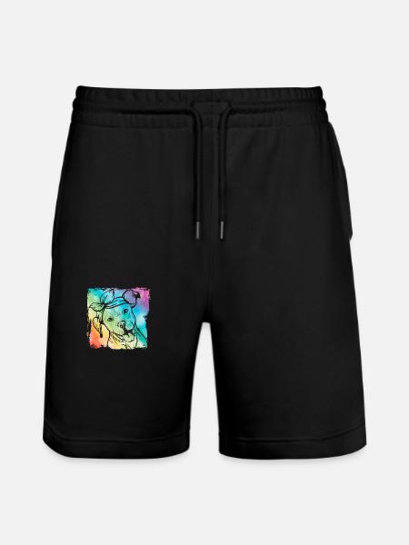 Pitbull Retro - Stanley/Stella Trainer Unisex Organic Jogging Shorts - black
