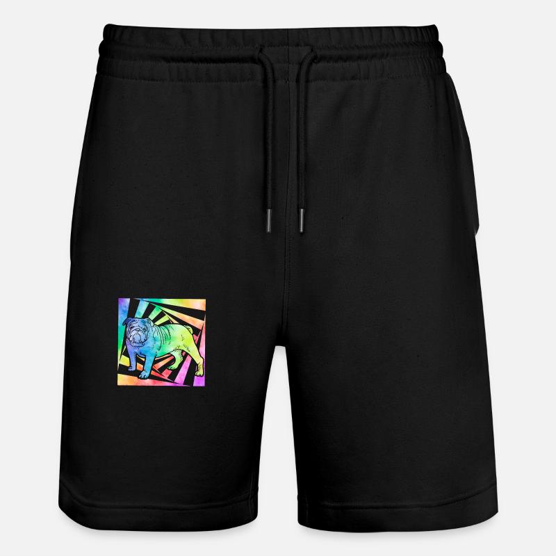 Bouledogue anglais Rétro - Short de jogging bio TRAINER Stanley/Stella unisexe - noir