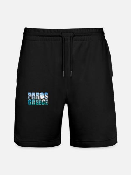 Paros Greece Souvenir - Stanley/Stella Trainer Unisex Organic Jogging Shorts - black