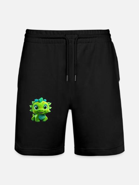 Tinysaure - Stanley/Stella Trainer Unisex Organic Jogging Shorts - black