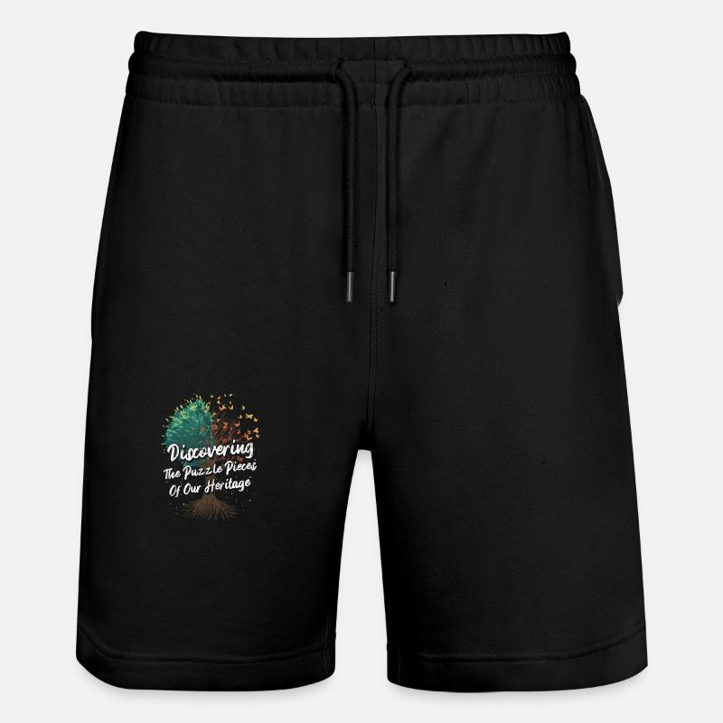 Genealogie Spruch - Stanley/Stella Unisex Bio Joggingshorts Trainer  - Schwarz
