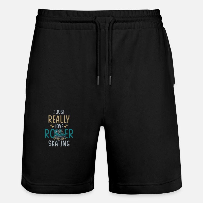 Roller Skates Roller Skating Saying - Stanley/Stella Trainer Unisex Organic Jogging Shorts - black