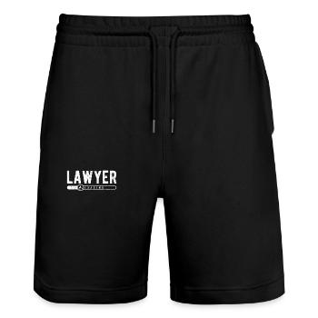 Future lawyer is summoned - Stanley/Stella Trainer Unisex Organic Jogging Shorts - black - Front - Nik (191cm) & Marisol (170cm)