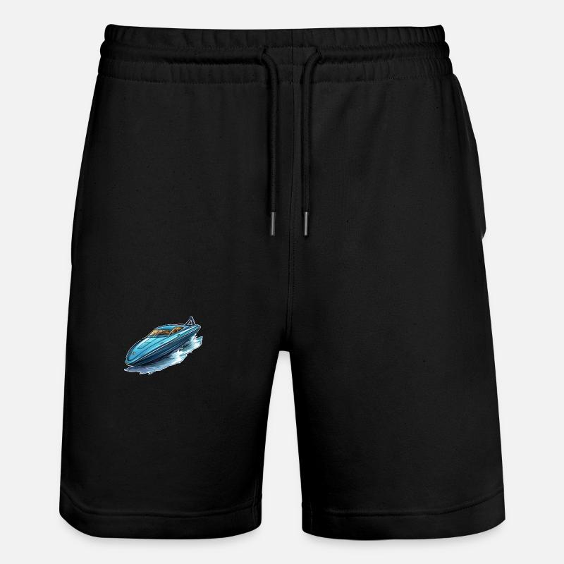 Motorboot Schnellboot - Stanley/Stella Unisex Bio Joggingshorts Trainer  - Schwarz
