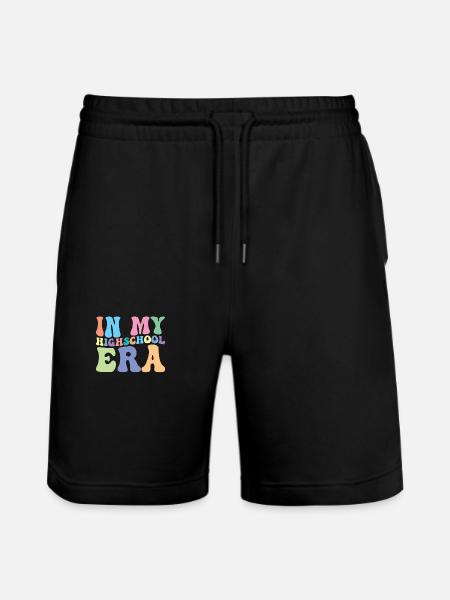 High School Retro Groovy Student - Stanley/Stella Trainer Unisex Organic Jogging Shorts - black