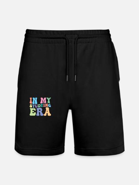 Study Retro Groovy Student - Stanley/Stella Trainer Unisex Organic Jogging Shorts - black