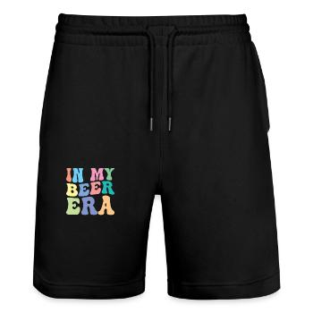 Beer Retro Groovy Women Beer - Stanley/Stella Trainer Unisex Organic Jogging Shorts - black - Front - Nik (191cm) & Marisol (170cm)
