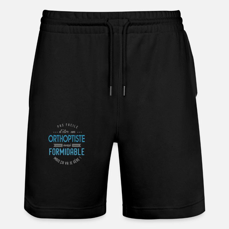 orthoptiste formidable - Short de jogging bio TRAINER Stanley/Stella unisexe - noir