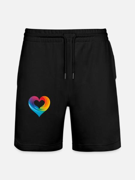 Love for LGBTQIA+ community - Stanley/Stella Trainer Unisex Organic Jogging Shorts - black
