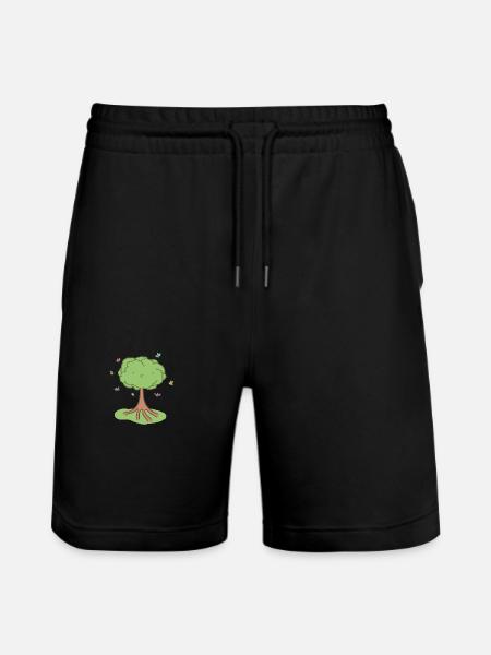 Cute tree - Stanley/Stella Trainer Unisex Organic Jogging Shorts - black