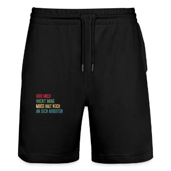 Selbstliebe Selbstbewusstsein ignoriere andere - Stanley/Stella Unisex Bio Joggingshorts Trainer  - Schwarz - Vorne - Nik (191cm) & Marisol (170cm)