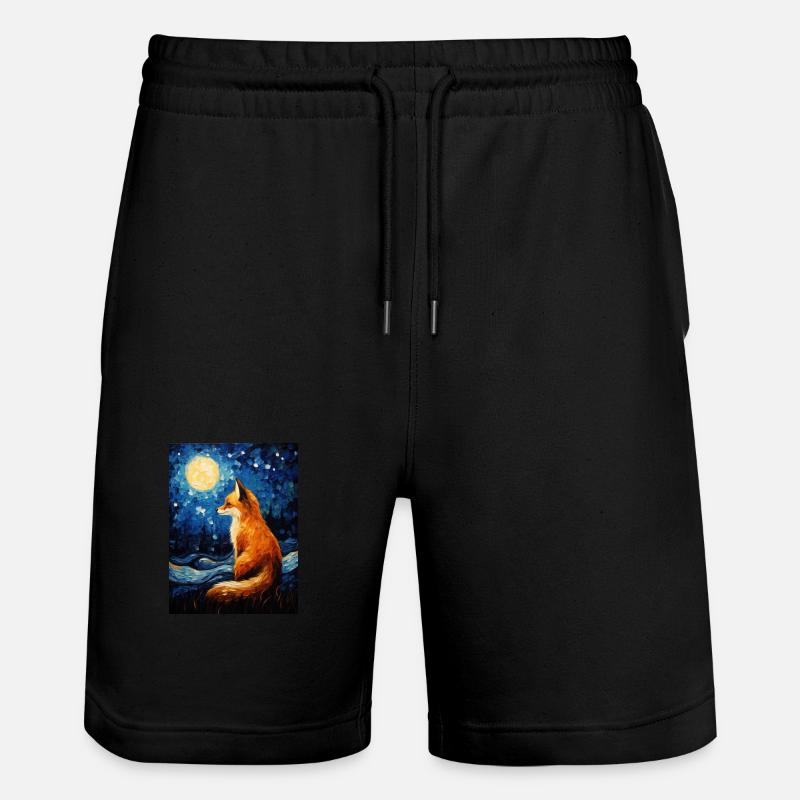 Fox Van Gogh Style - Short de jogging bio TRAINER Stanley/Stella unisexe - noir