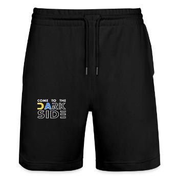 come to the dark side - Short de jogging bio TRAINER Stanley/Stella unisexe - noir - Devant - Nik (191cm) & Marisol (170cm)