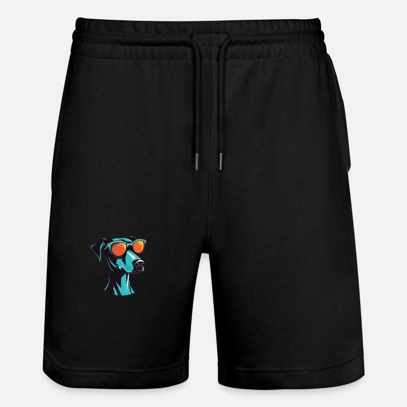 Tête de chien lévrier Cool - Short de jogging bio TRAINER Stanley/Stella unisexe - noir