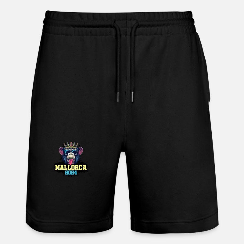 Mallorca 2024 Monkey - Stanley/Stella Trainer Unisex Organic Jogging Shorts - black