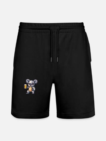 Koala Bière Pixel - Short de jogging bio TRAINER Stanley/Stella unisexe - noir