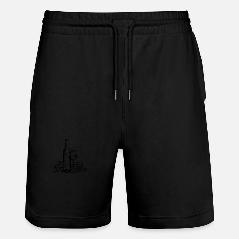 Verre à vin Raisins Vin - Short de jogging bio TRAINER Stanley/Stella unisexe - noir