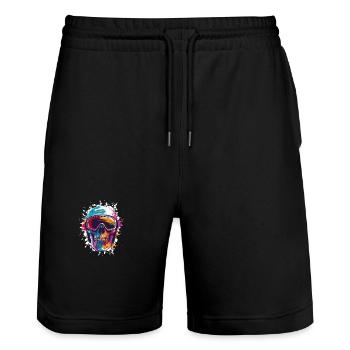 Ski Skull Lunettes de ski - Short de jogging bio TRAINER Stanley/Stella unisexe - noir - Devant - Nik (191cm) & Marisol (170cm)